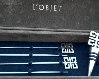 L'Objet Gold Plated Bottle Stopper and Swizzle Sticks