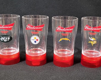 Budweiser Red Light Goal Glass NFL. S6
