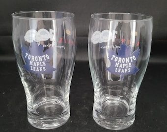 Vintage Molson Canadian och Toronto Maple Leafs 100 år samarbete glasögon set om 2. S3
