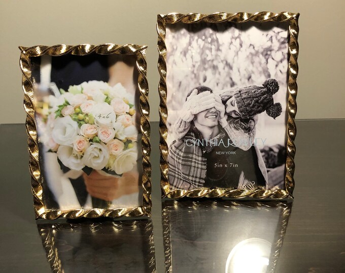 2 Cynthia Rowley Picture Frame Gold With A Twisted Design . Etsy