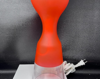 Lampada IKEA Schlager in vetro rosso, tavolo/scrivania, moderna, 30 cm