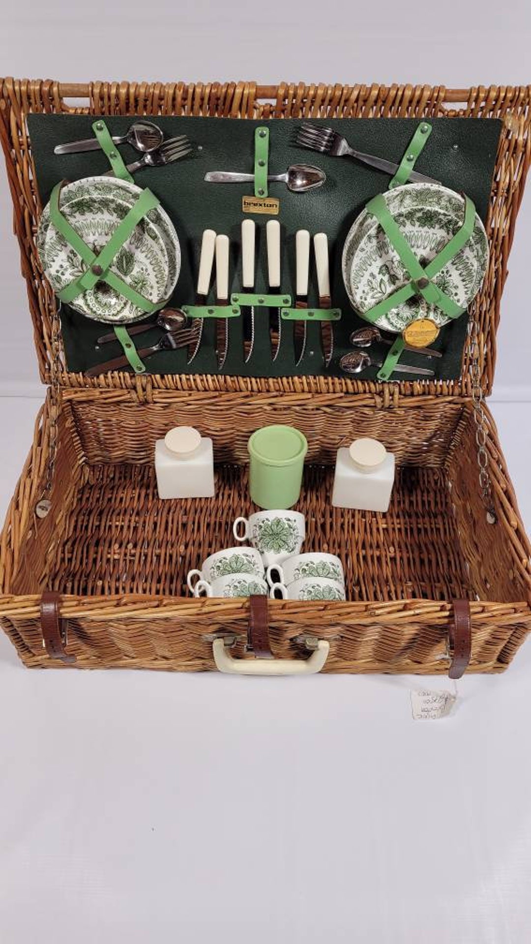 Vintage Brexton Picnic Basket Etsy