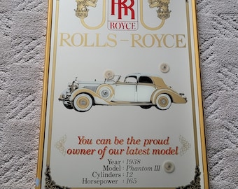 Cadre miroir Publicitaire ROLLS-ROYCE