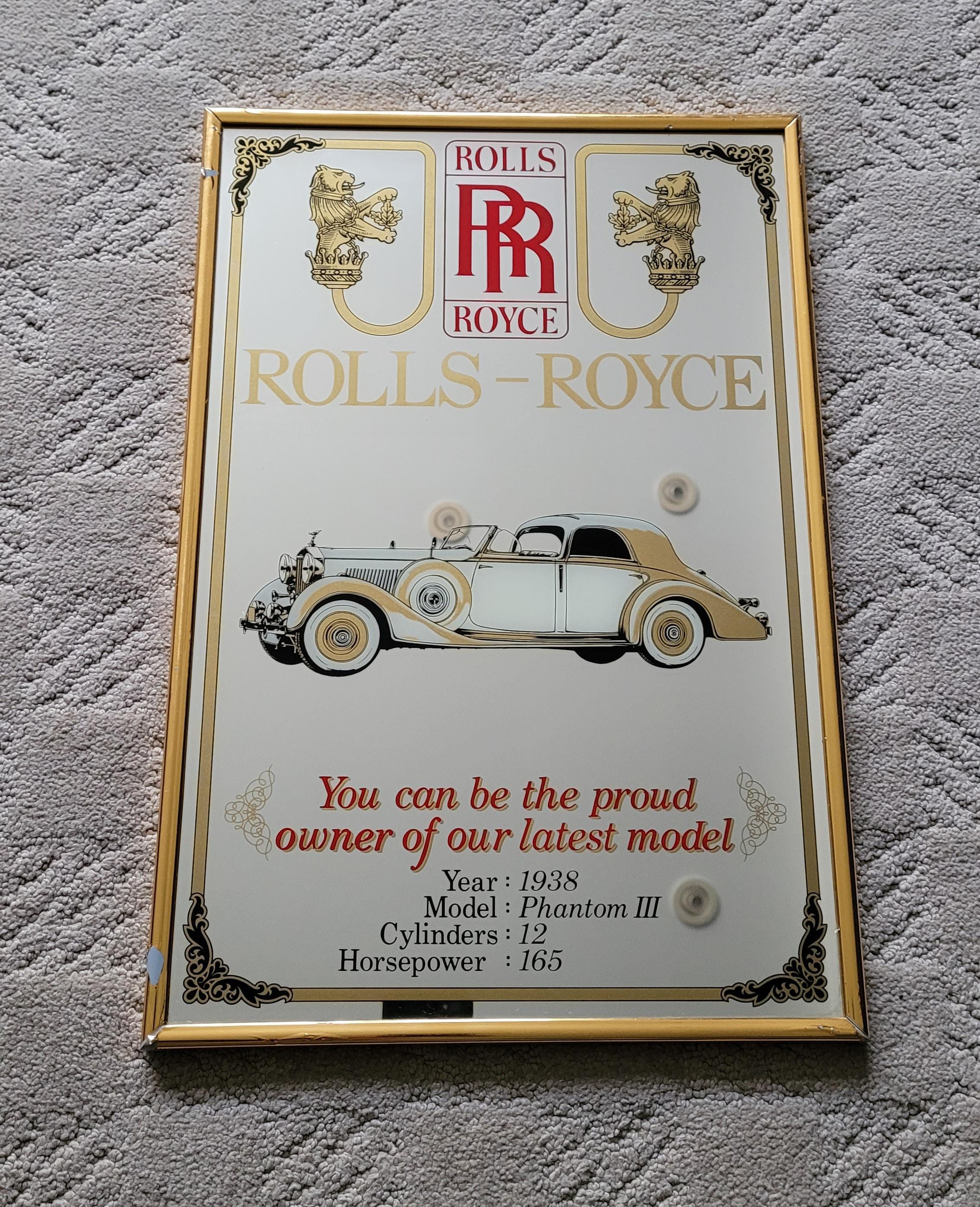 Vintage Rolls Royce Mirror You Can Be the Proud Owner of the