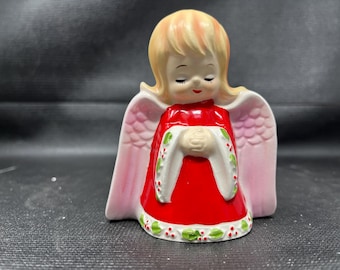 Lefton Japan Vintage Napkin Holder Girl Angel Lefton Tag on Bottom