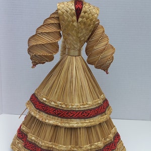 Vintage Rattan Doll or Tree Topper Lady