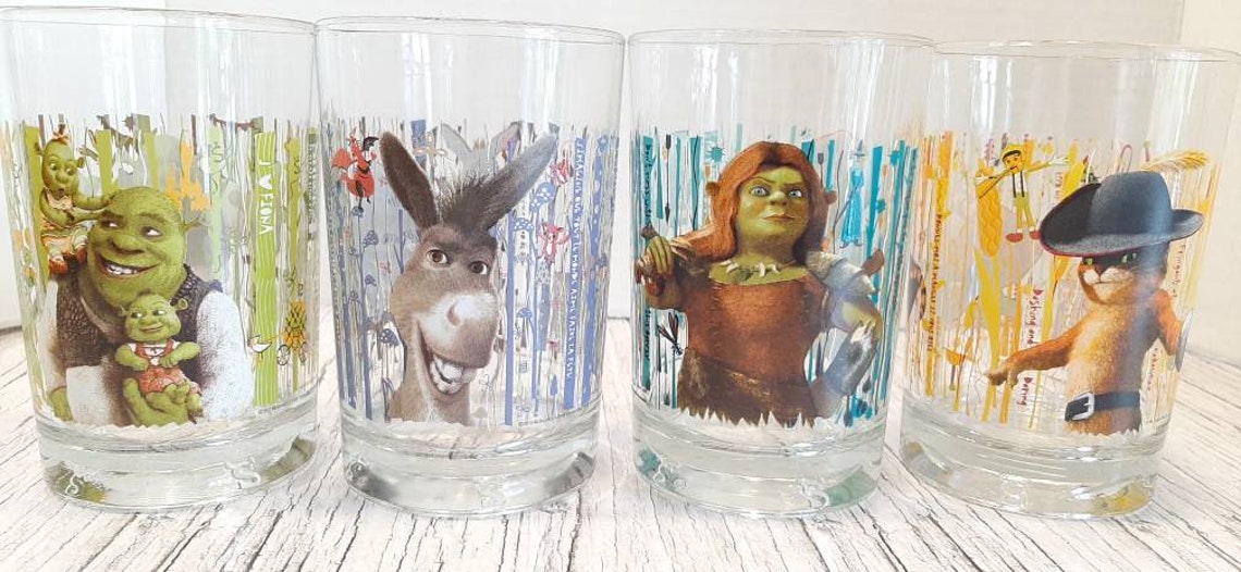 Shrek Forever After Set of 4 McDonald's Glasses Etsy