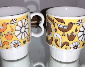 Groovy Groovy 1970's Mugs Set of 2