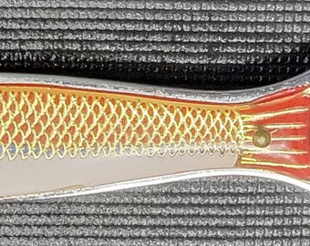 Nostalgic Gold Fish Bottle Opener  and Can Hole Puncher Colorful Made in Japan Fisherman Gift. S5