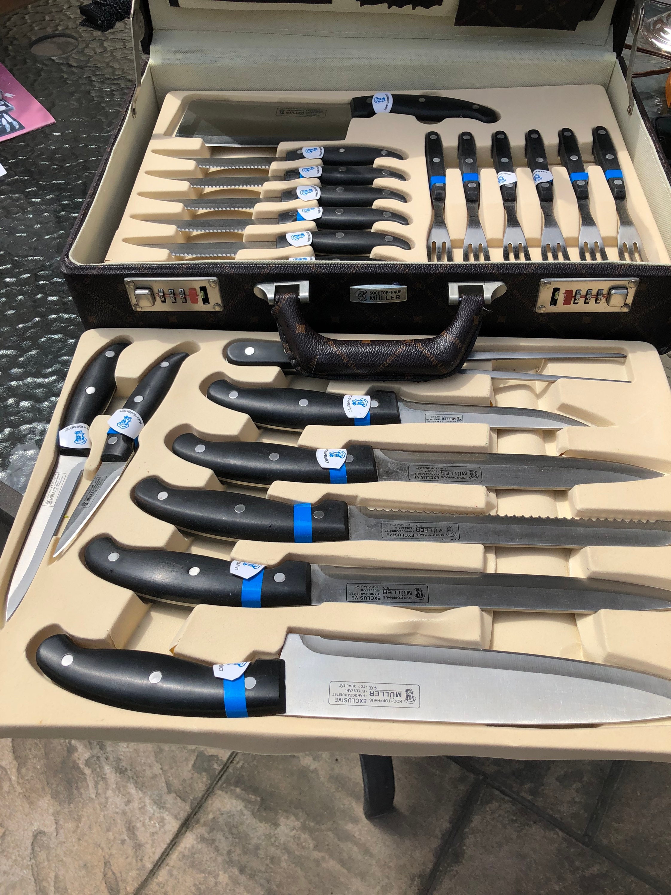 Kochtopfhaus Muller Stainless Steel 32 Piece Deluxe Knife Set Etsy