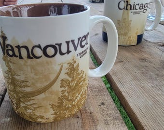 Starbucks Canada Vancouver Global Icon Collector Series Mug Cup 16oz RARE USA