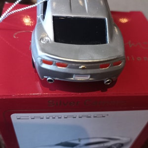 Chevrolet Silver Camaro Heirloom Carlton Cards Ornament