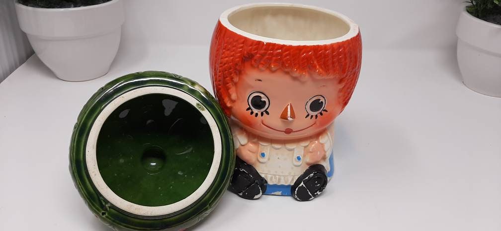 RAGGEDY ANN＆ANDY陶器クッキージャー Vintage Raggedy Ann Cookie Jar - Etsy
