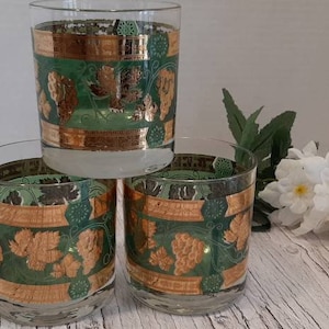 MCM Cera Glasses Golden Grapes Set of 3