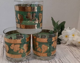 Set/2 CERA CORA GLASSES OLD FASHIONED LOWBALL ROCKS UNICORN in CAPTIVITY 12 Oz Set/2 CERA CORA GLASSES OLD FASHIONED LOWBALL ROCKS UNICORN in CAPTIVITY 12 Oz