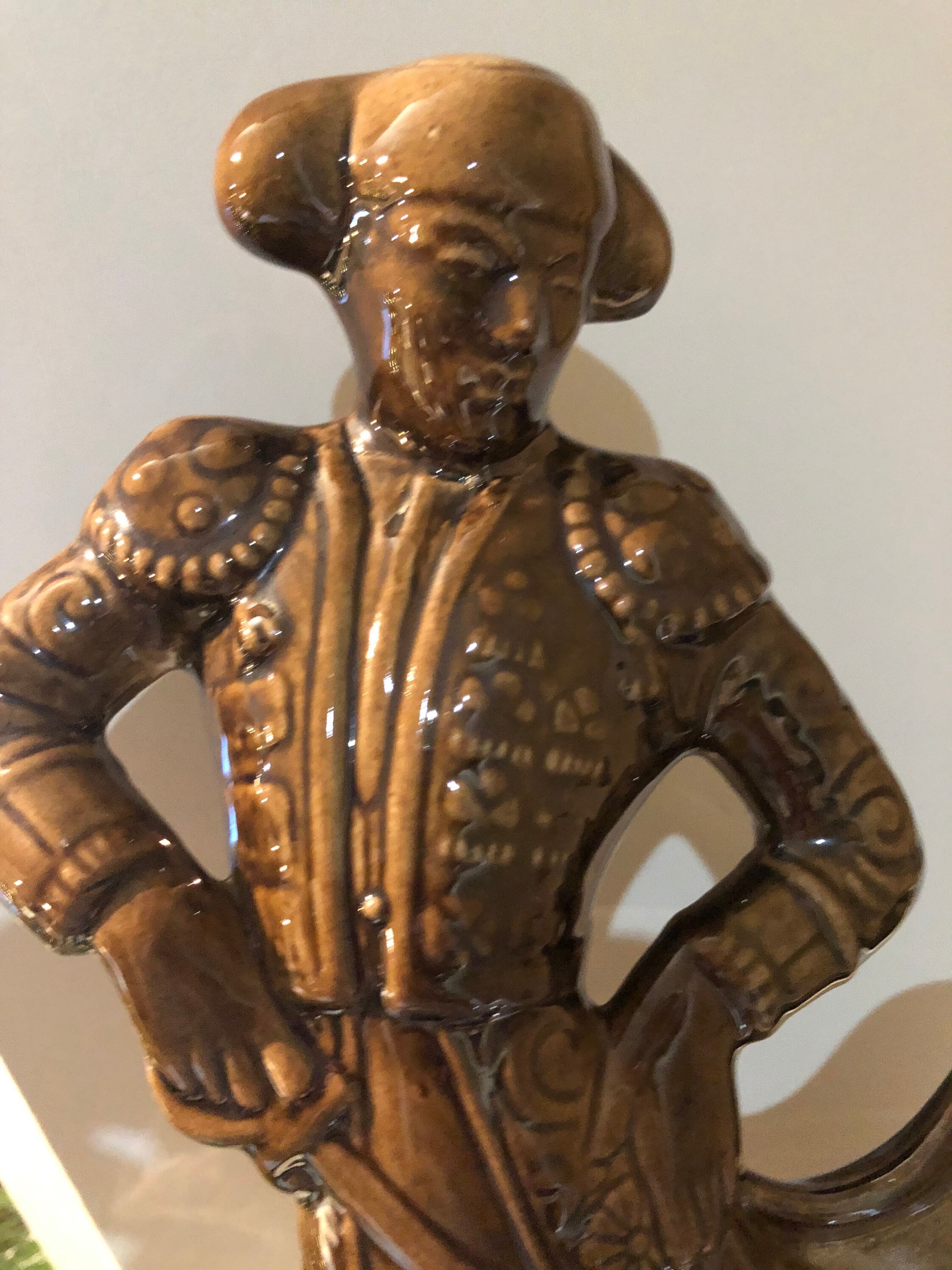 Vintage Matador Figurine in a Glazed Bronze Color MCM | Etsy