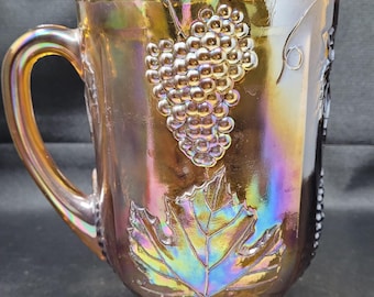 Dzbanek ze szkła Indiana Glass Iridescent Harvest Grape Carnival