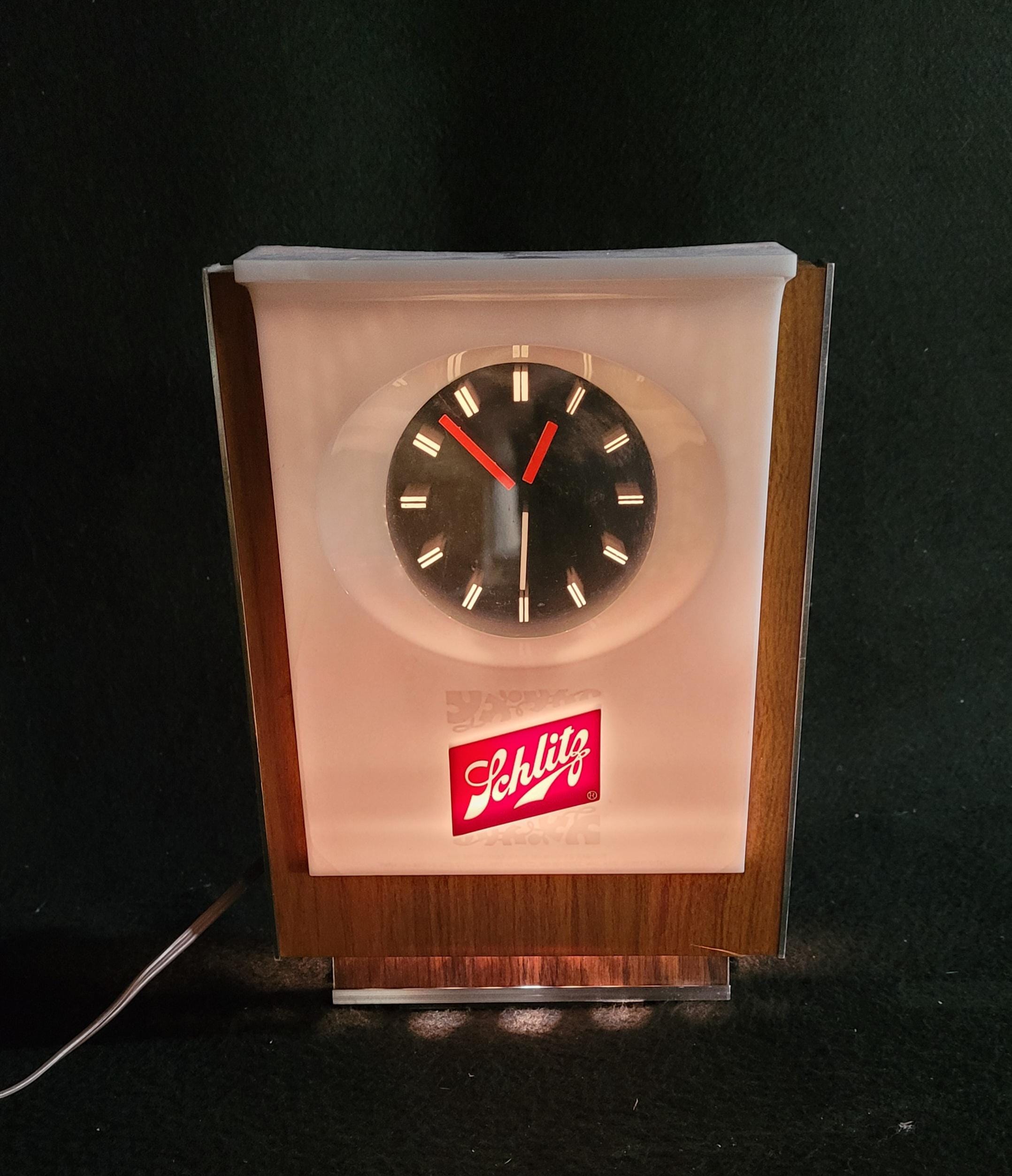 Vintage Schlitz Beer Lighted Clock With Floating Hands. F2 - Etsy