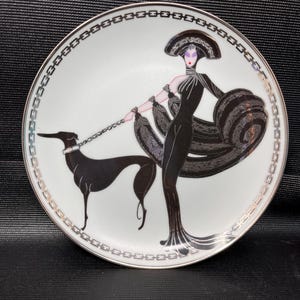 Erte Plate Symphony in Black - Etsy