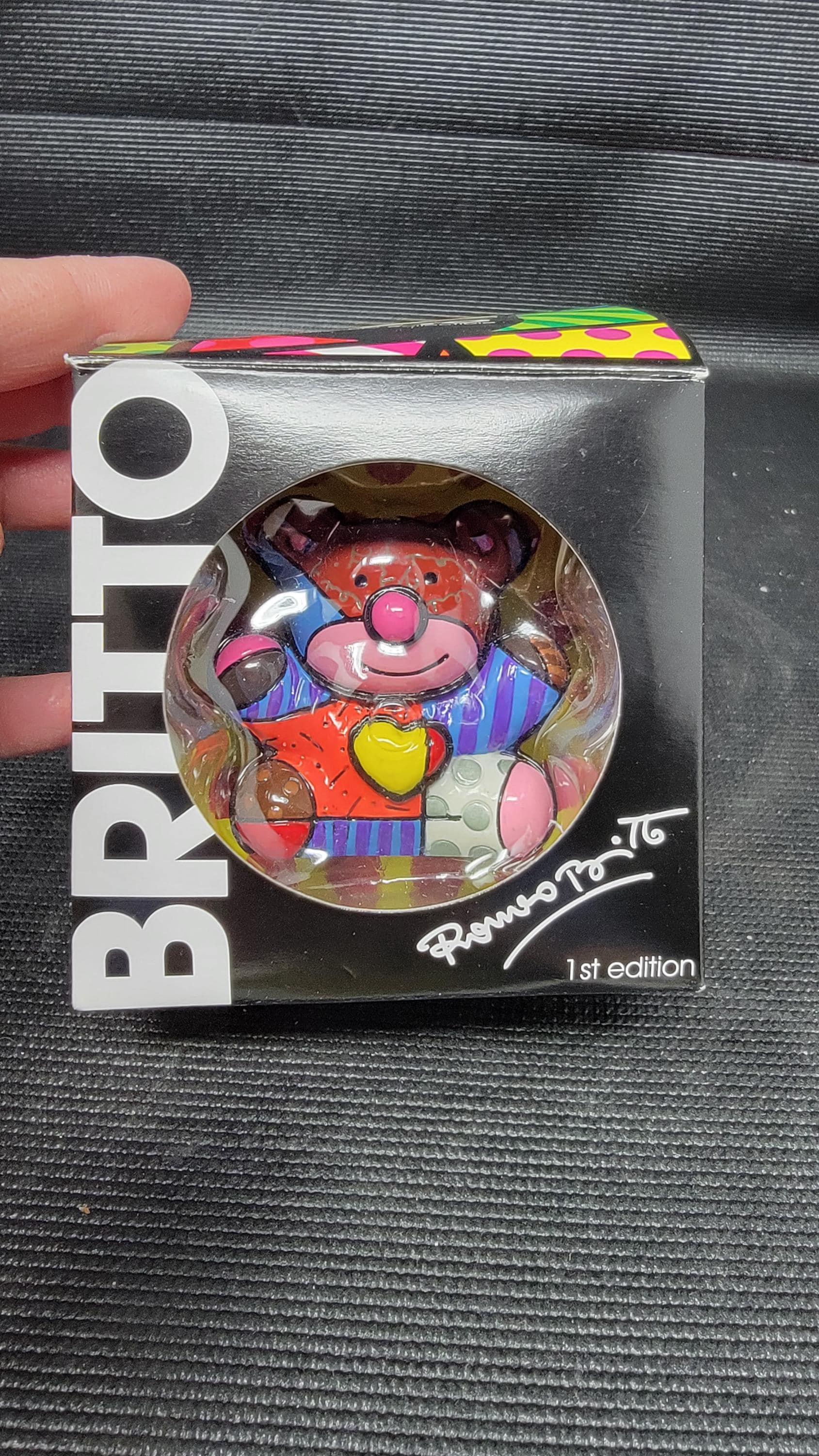 Romero Britto Mini Love Bear Figure *FIRST EDITION 331389 RARE