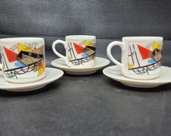 Set of 6 Collezione Caffe STARBUCKS Italian Porcelain ESPRESSO