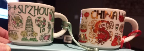 Starbucks Georgia Been There Series Ceramic Ornament - 2 Oz Mini Mug Collectible