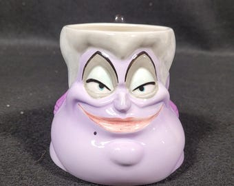 Little Mermaid Ursula Mug Full Face The Walt Disney Company Porcelain.  S5