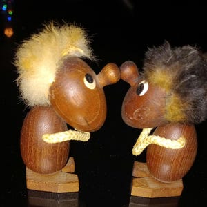 Vintage Teak Figurines Hans BOLLING Style Teak Figurines Mod Mid Century 60’s