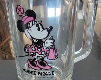 Minnie Mouse Walt Disney Production glazen vintage mok. S2