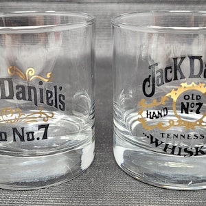 Vintage Jack Daniels Glasses Set of 2. S1