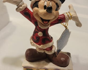 Jim Shore Tis a Splendid Season - Mickey Christmas Personality  Mickey Mouse Christmas. C3