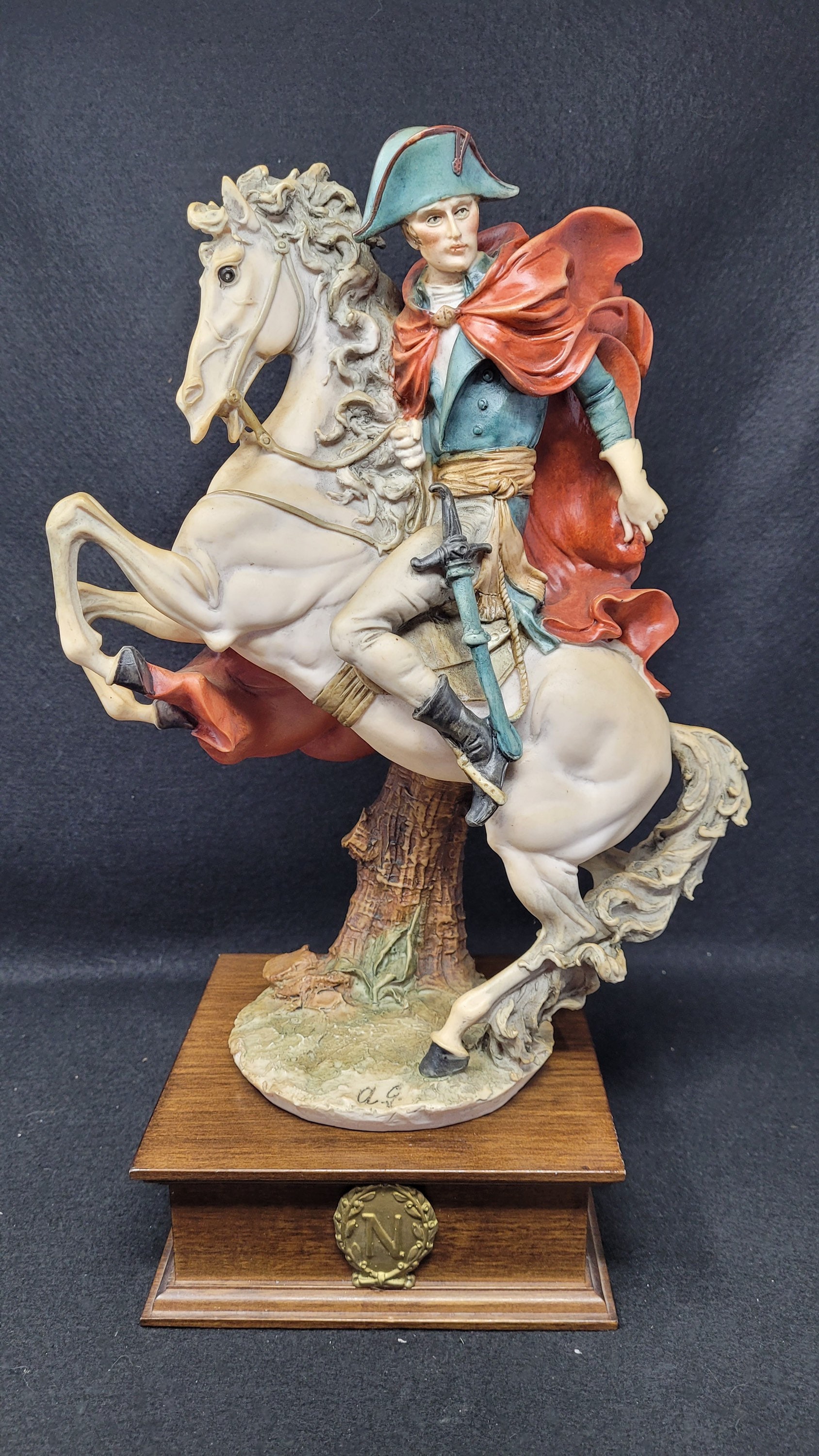 Vintage Giuseppe Armani Porcelain Napoleon on Horseback Sculpture