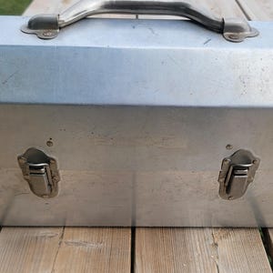 L May Mfg Sudbury Ontario Vintage Mid Century Aluminum Miners