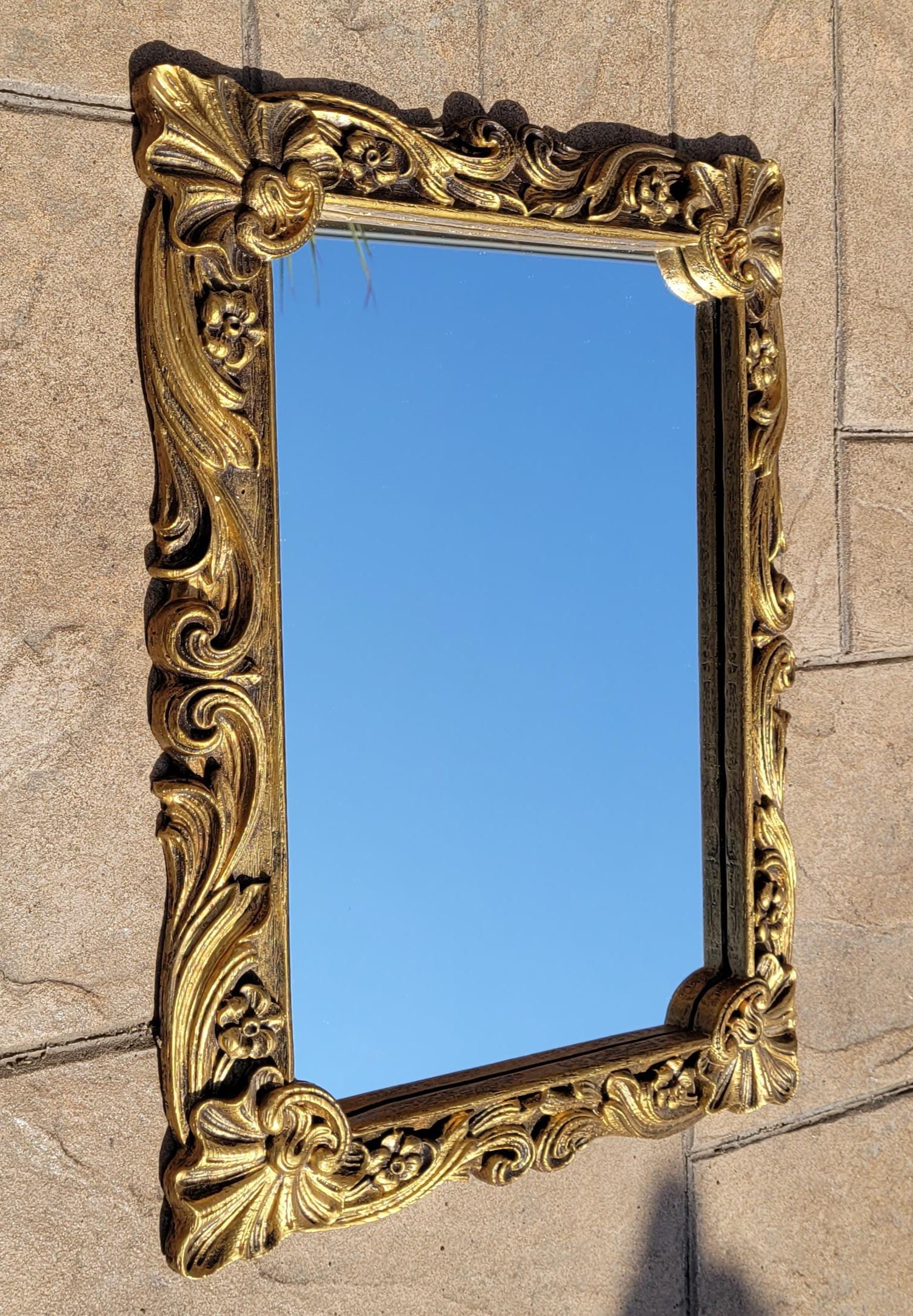 Vintage Hollywood Regency Mirror Wood Frame. H3 - Etsy