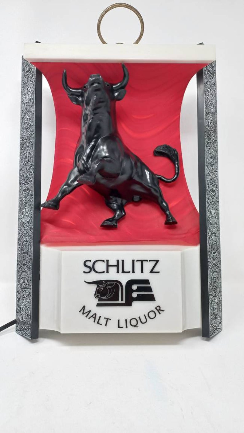 Schlitz Malt Liquor Bull Bar Sign Etsy