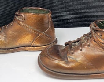 ヴィンテージブロンズベビーシューズ2足セット。S1 - Etsy 日本