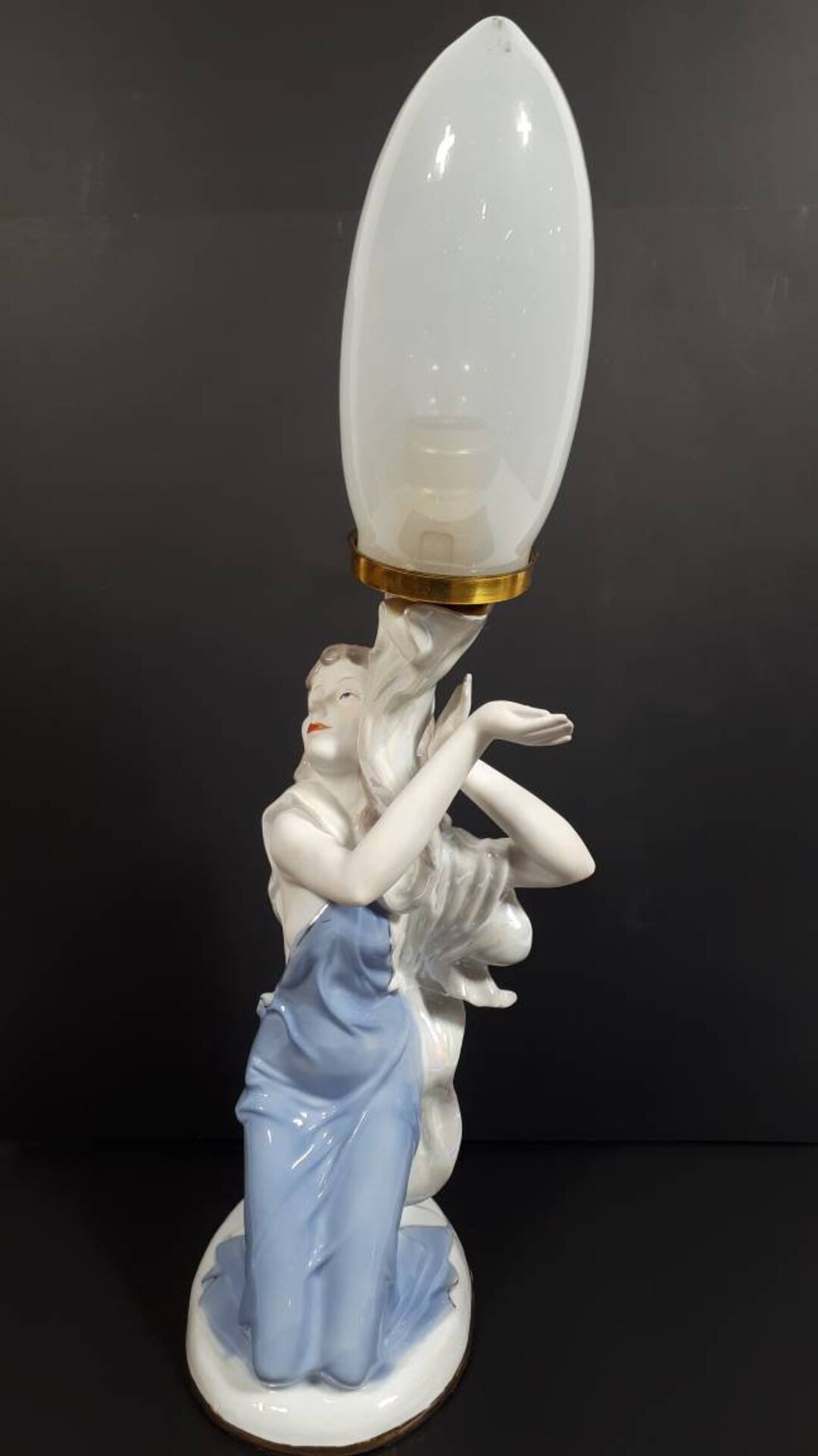 Art Deco Porcelain Lady Lamp Etsy