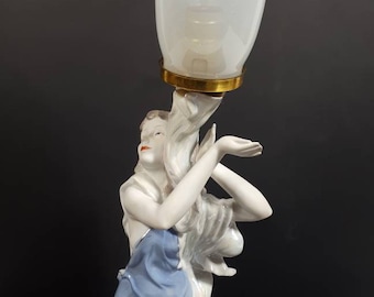 Lámpara de porcelana Art Déco Lady. S5