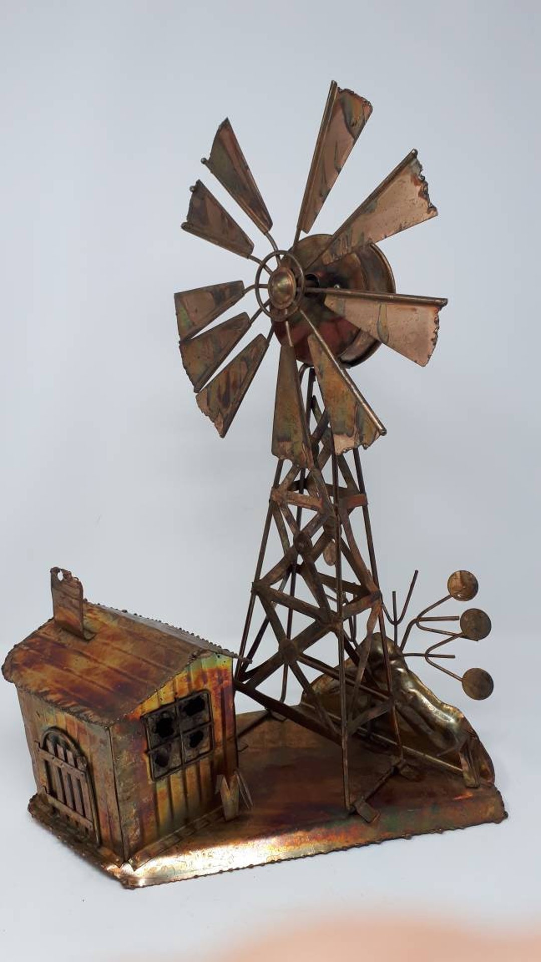 Vintage Copper/ Brass Windmill Musical Etsy