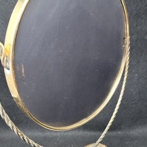 Mid-century Cerub Mirror with Marble Base Made in Italy