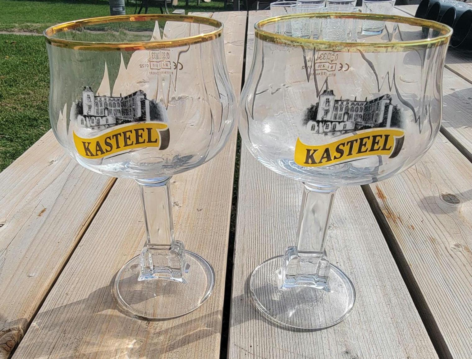 Bicchiere Da Birra Kasteel In Vetro 33 Cl - Calice Ufficiale Del Birrificio Van Honsebrouck, Belgio - 2