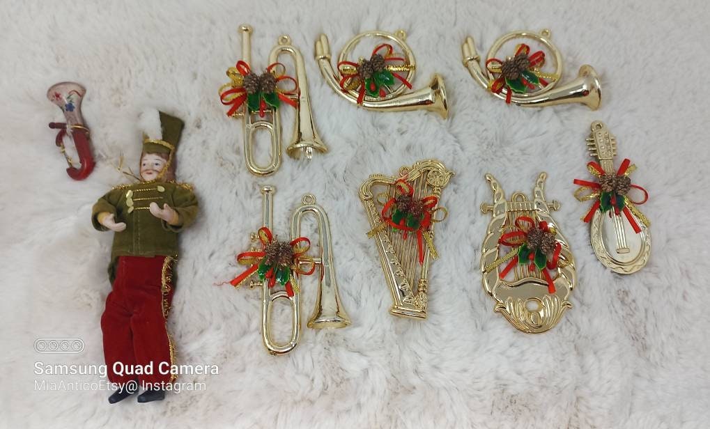 Vintage Musical Instrument Christmas Ornaments - Etsy