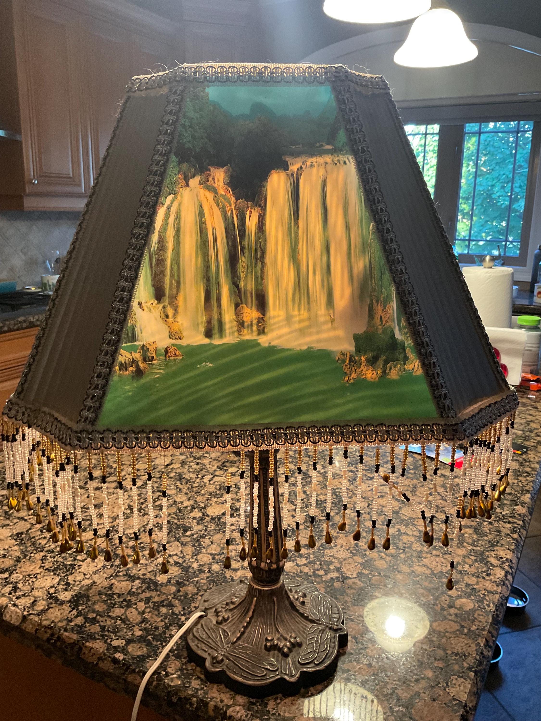 Rare Mid- Century Rotating Waterfall Table Lamp Serenity Lamp