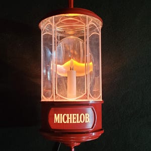 Vintage Michelob Beer Wall Crystal Sconce Lantern Sconce Light Bar