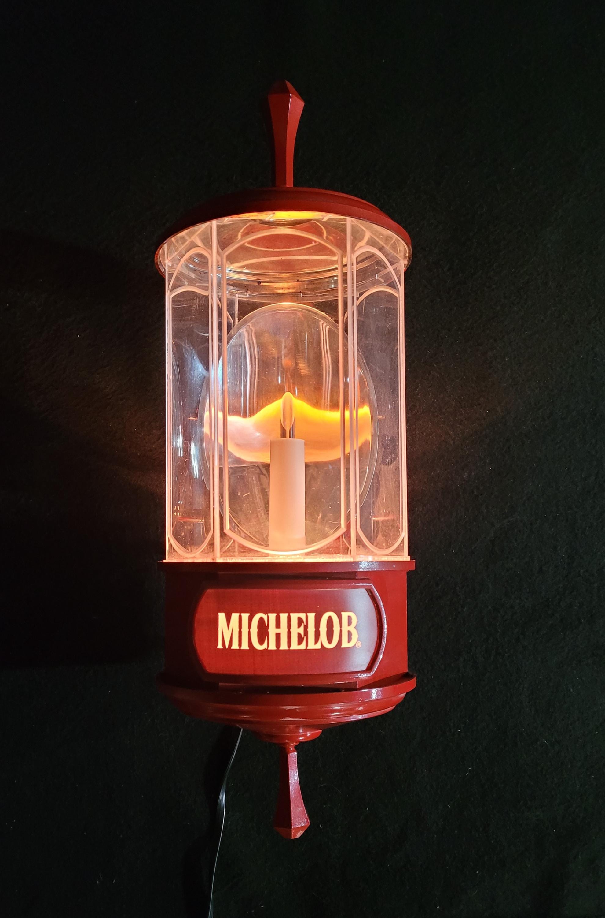 Vintage Michelob Beer Wall Crystal Sconce Lantern Sconce Light Bar