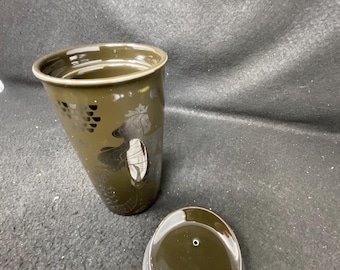 Starbucks Coffee Travel Mug Tumbler 16 oz 2017 Metallic on Black Siren Mermaid