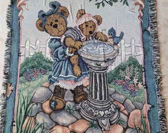 Vintage Boyd's Bears 100% Cotton Ain't Life Sweet Woven Honey Bee
