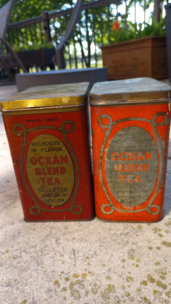 Antique Ocean Blend Indian & Ceylon Tea Tins Toronto and