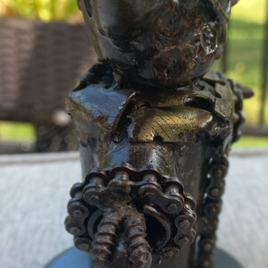 Star Wars Yoda Metal Figurine Recycled Metal Baby Yoda Baby Yoda Metal Sculpture image 5