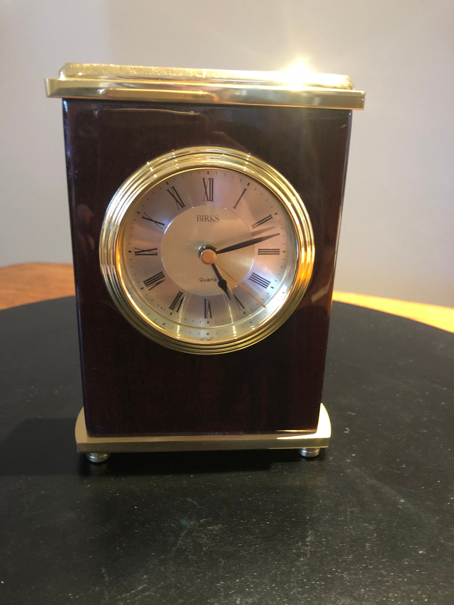 Vintage BIRKS Brass Quartz Mantel Clock with Cherry Shining Etsy